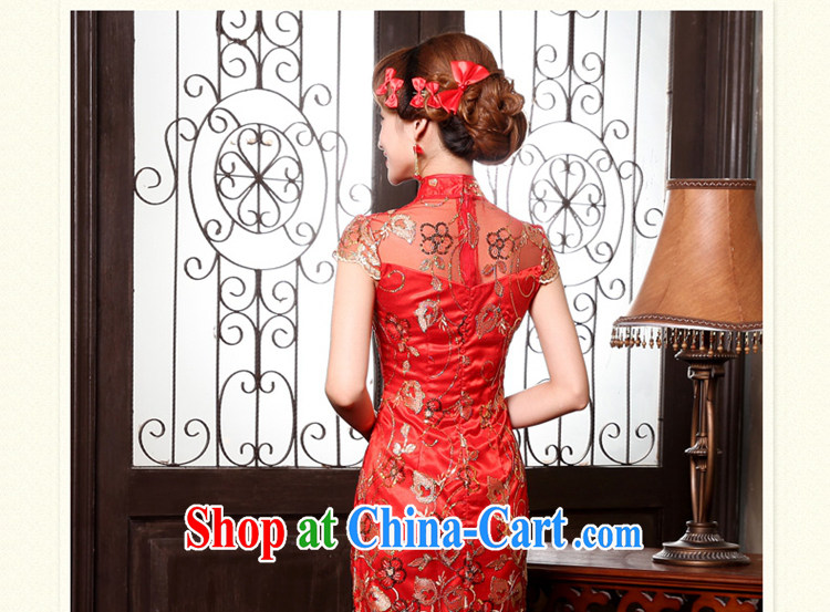 Angel, dresses in accordance with 2015 new short-sleeved bridal dresses wedding dresses short red bows. Openwork embroidery fashion cheongsam dress bridal back to door service red XXXL pictures, price, brand platters! Elections are good character, the national distribution, so why buy now enjoy more preferential! Health