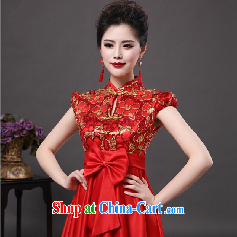 According to the 2015 Uganda new bride's wedding dress toast clothing and Stylish retro bridal dresses dresses summer Red. size is not final, and Yong-yan good offices, shopping on the Internet
