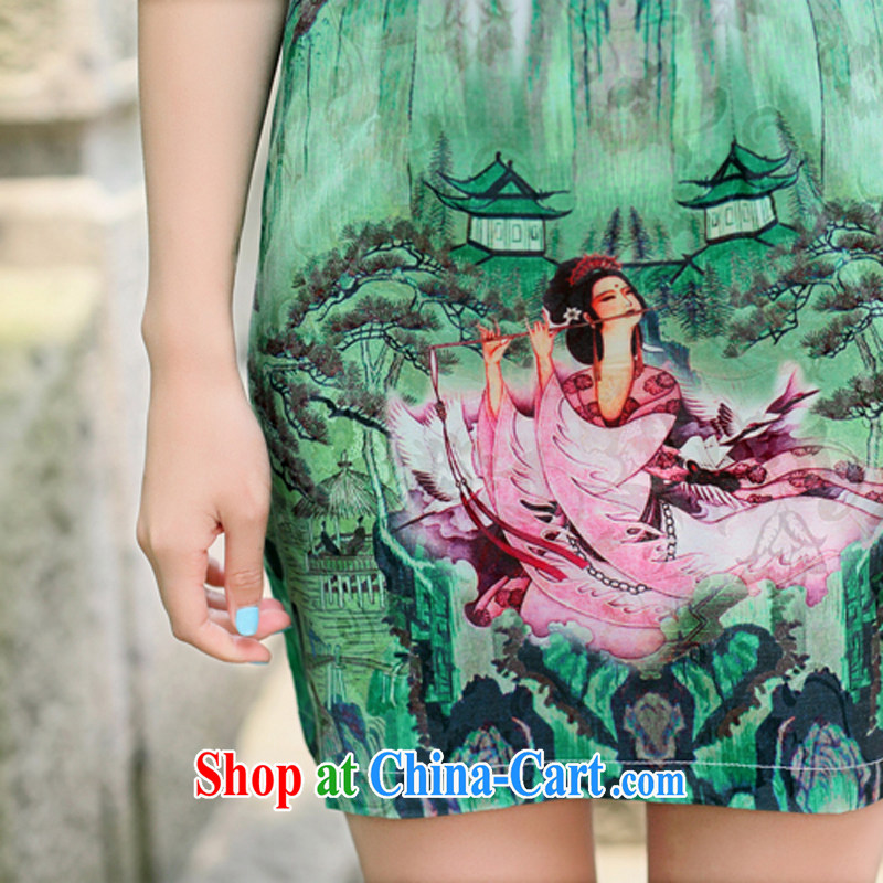 Arrogant season 2015 summer new cheongsam dress dress long girls lace embroidery-skirt gold beauty figure M, arrogant season (OMMECHE), and shopping on the Internet