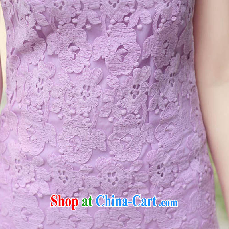 Arrogant season 2015 summer new Korean Beauty lace short-sleeved dresses cheongsam-A Field dress dress white XL, arrogant season (OMMECHE), online shopping