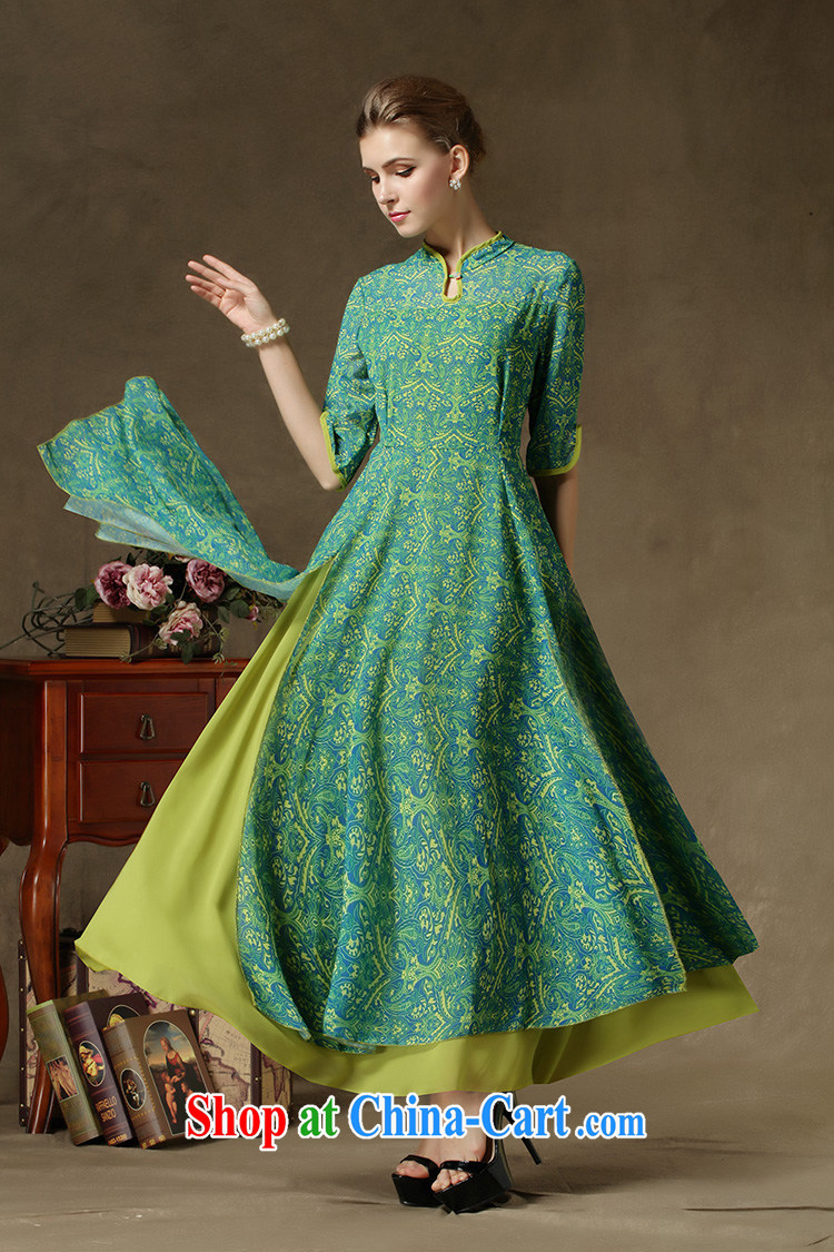 Let Bai beauty 2015 spring and summer new, larger female long skirt Korean beauty charm snow woven dresses dresses female QP 102 #green M pictures, price, brand platters! Elections are good character, the national distribution, so why buy now enjoy more preferential! Health