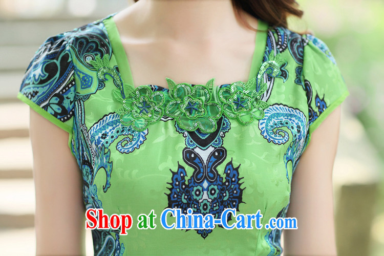 Arrogant season 2015 summer new, improved and stylish embroidery cheongsam advanced custom floral blue and white porcelain cheongsam dress package and yellow XXL pictures, price, brand platters! Elections are good character, the national distribution, so why buy now enjoy more preferential! Health