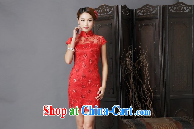 Fruit 2014 new show annual wedding dress bridal wedding retro improved red toast clothing cheongsam red XL pictures, price, brand platters! Elections are good character, the national distribution, so why buy now enjoy more preferential! Health