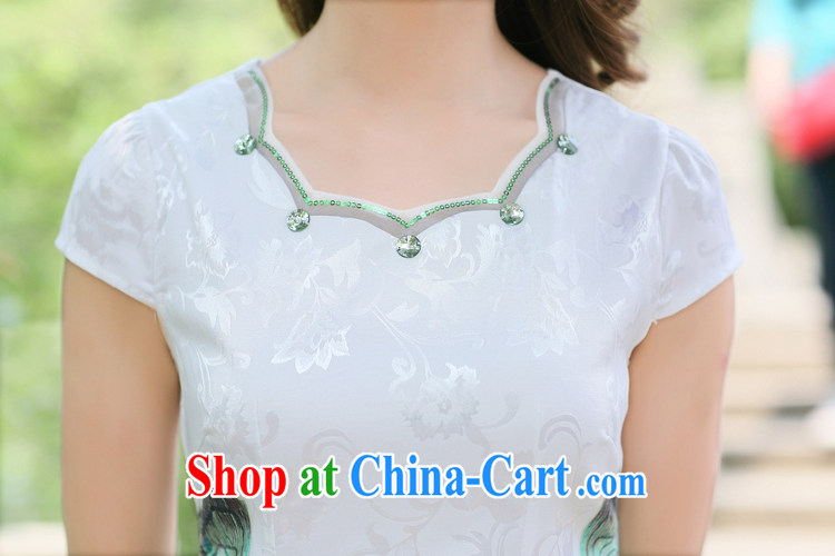 The beautiful valley 2015 new chinese daily dresses and stylish improved Chinese China retro cheongsam dress green XXL pictures, price, brand platters! Elections are good character, the national distribution, so why buy now enjoy more preferential! Health