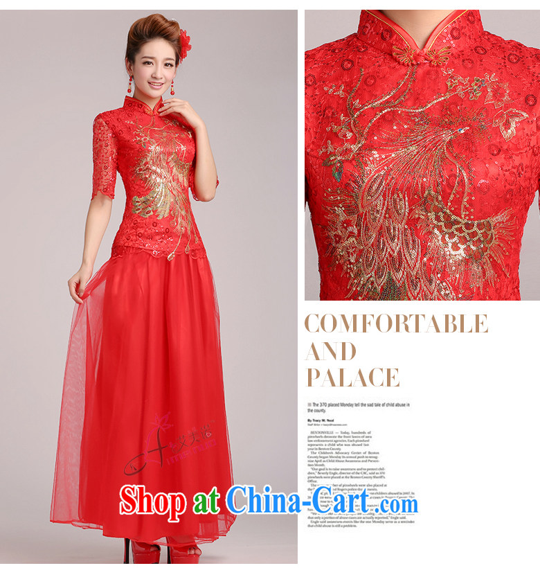 The United States, wedding dresses 2015 New Long bows bridal clothes red cheongsam Chinese Antique large code improved lace, Q 0020 red XXL pictures, price, brand platters! Elections are good character, the national distribution, so why buy now enjoy more preferential! Health