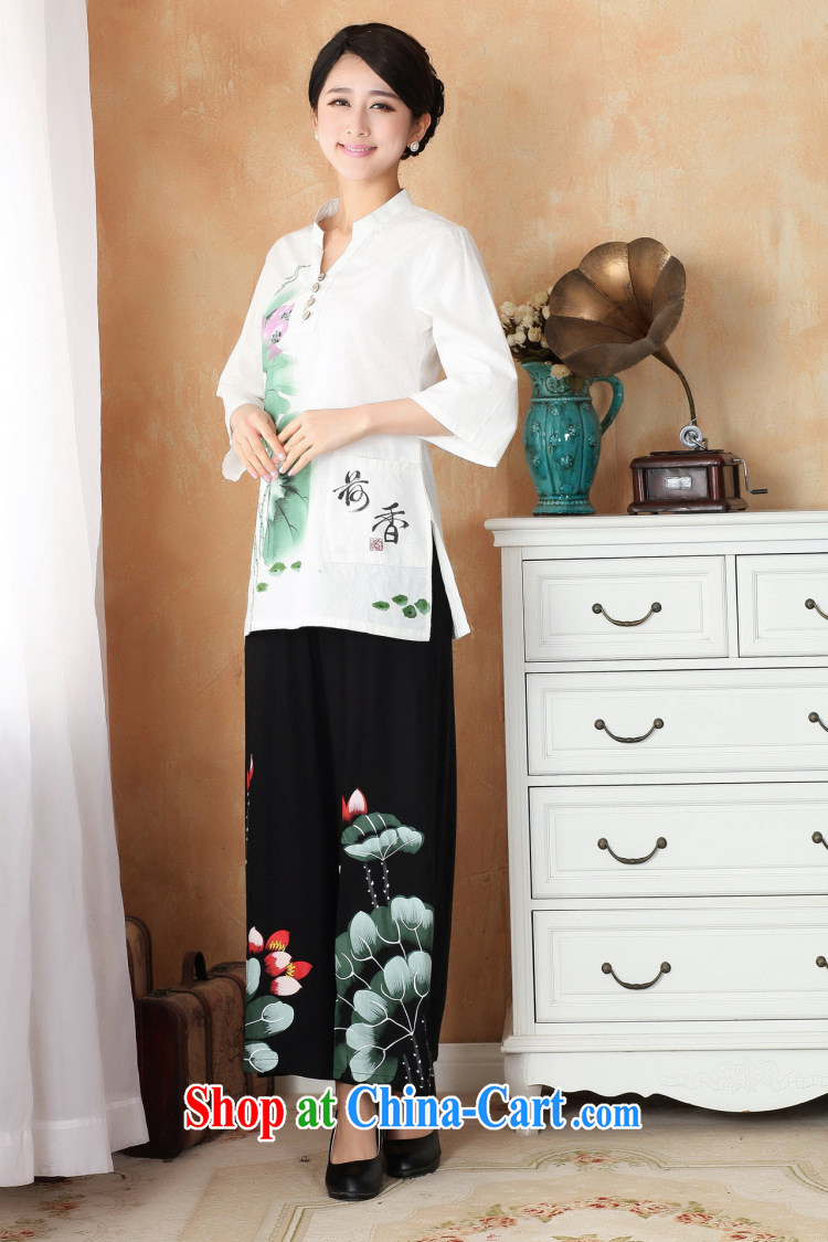 Shanghai, optimize purchase female Tang Women's clothes summer T-shirt, for a tight hand-painted cotton the Chinese Han-female Enhancement - 1 Lotus 3 XL pictures, price, brand platters! Elections are good character, the national distribution, so why buy now enjoy more preferential! Health