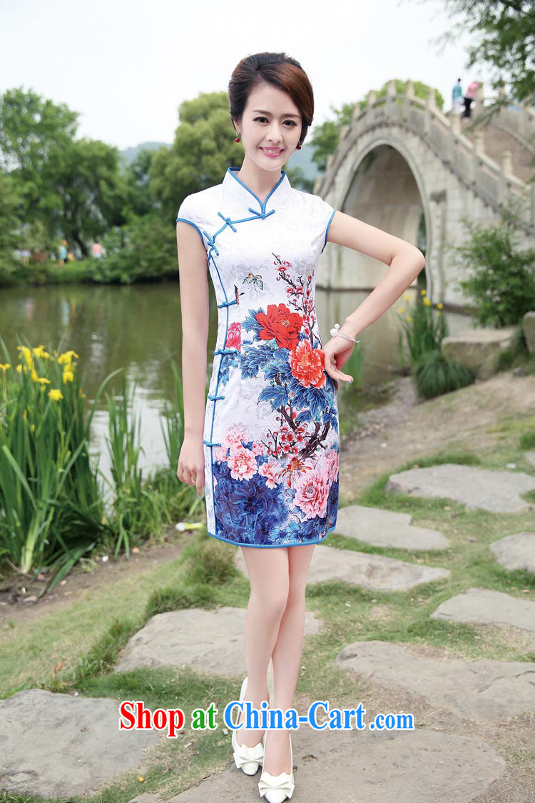 The Hee-summer day-old fashioned style beauty short, ethnic, female improved cheongsam dress the Black Lotus XL pictures, price, brand platters! Elections are good character, the national distribution, so why buy now enjoy more preferential! Health