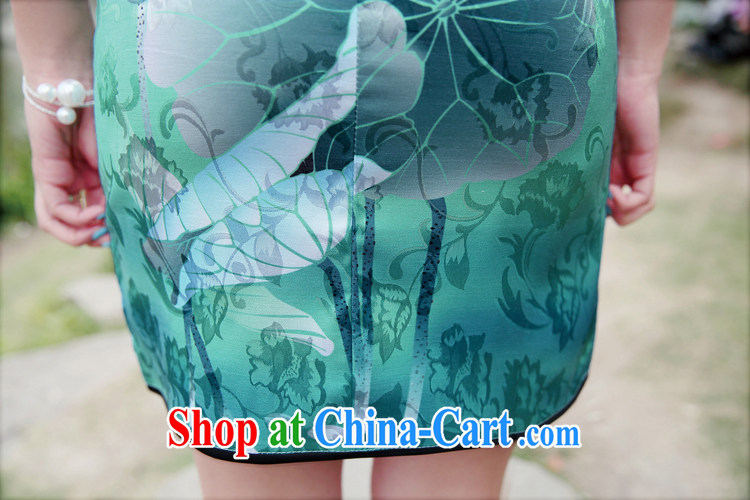 The Hee-summer day-old fashioned style beauty short, ethnic, female improved cheongsam dress the Black Lotus XL pictures, price, brand platters! Elections are good character, the national distribution, so why buy now enjoy more preferential! Health