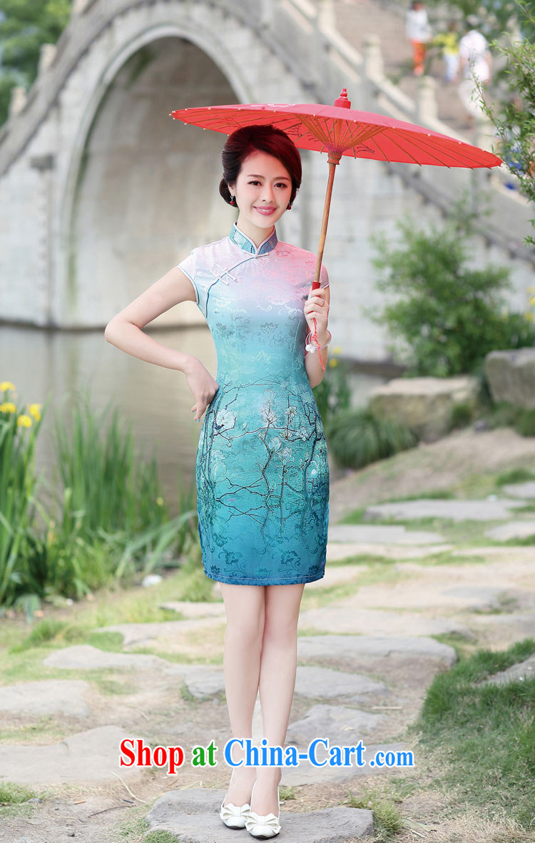 Arrogant season summer 2015 new Phillips-head stamp cheongsam dress Korean female cheongsam dress everyday goods container take S pictures, price, brand platters! Elections are good character, the national distribution, so why buy now enjoy more preferential! Health