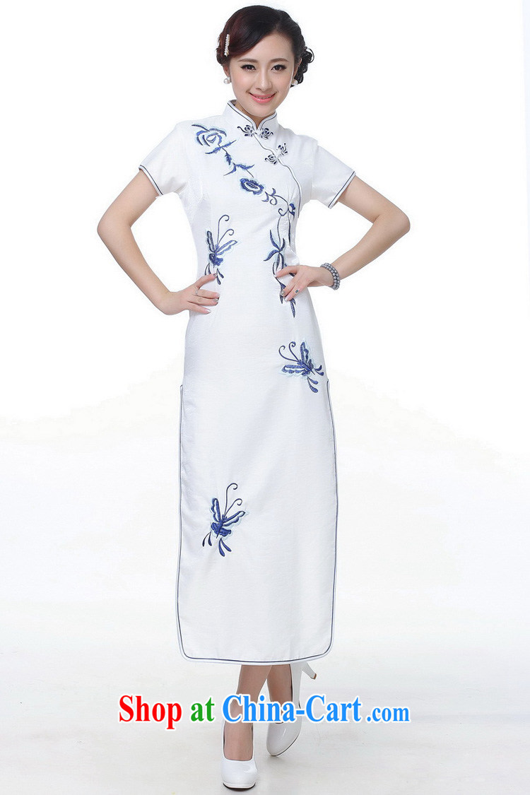 2014 new female sweet lady elegant style, with long, white dresses embroidery improved daily dress long skirt dress Black Toner spent not M code XXL pictures, price, brand platters! Elections are good character, the national distribution, so why buy now enjoy more preferential! Health