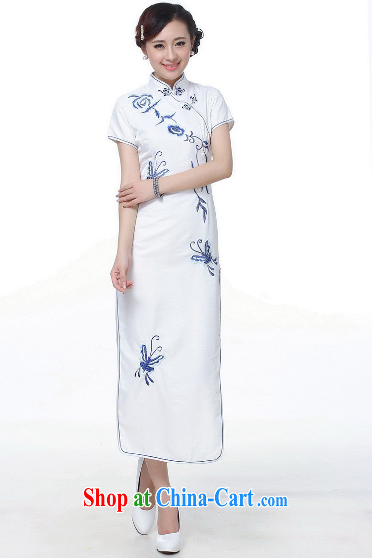 2014 new female sweet lady elegant style, with long, white dresses embroidery improved daily dress long skirt dress Black Toner spent not M code XXL pictures, price, brand platters! Elections are good character, the national distribution, so why buy now enjoy more preferential! Health