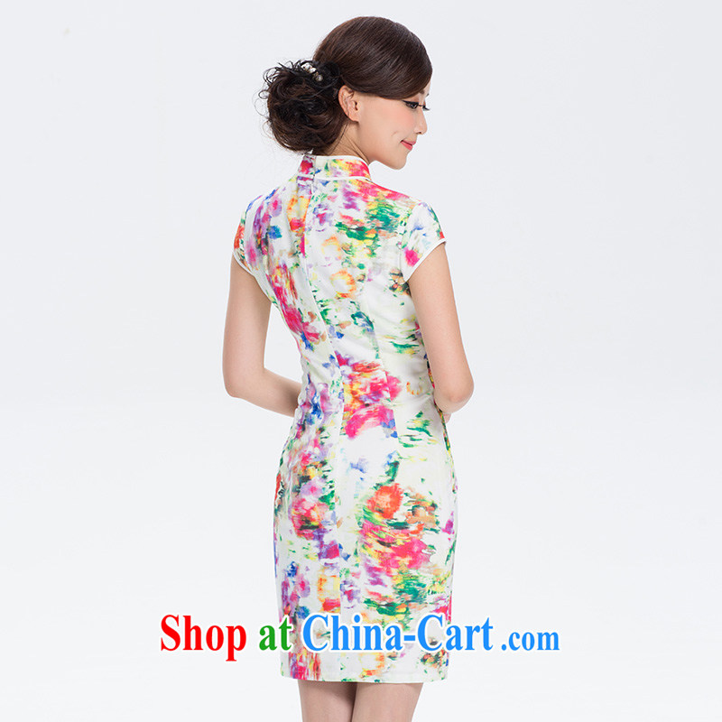 once and for all and without wind power plants snow cloud woven retro new cheongsam dress 2014 summer cheongsam dress improved daily and stylish Suit M, fatally jealous once and for all, and, shopping on the Internet