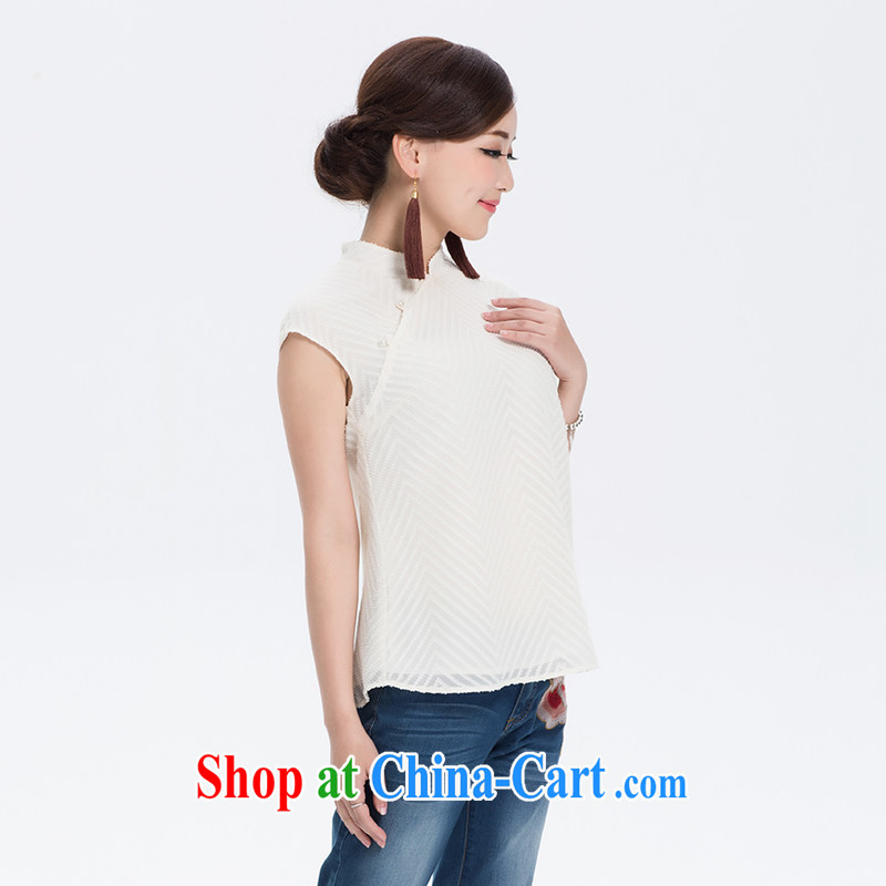 once and for all the proverbial hero snow as soon as possible a lint-free cloth and stylish beauty breathable snow woven shirts summer Ms. thin sleeveless Chinese T-shirt black M, fatally jealous once and for all, and, on-line shopping