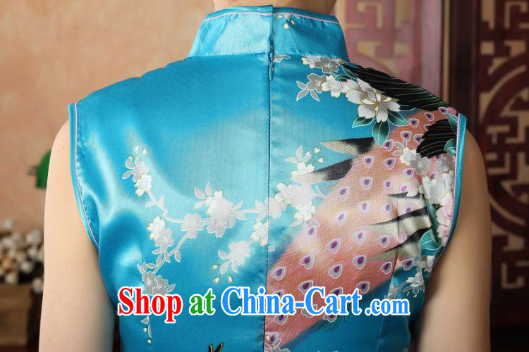 Floor is still building female new summer, Ms. long, stamp duty for Chinese improved the code cheongsam Chinese female Lake blue XL/38 pictures, price, brand platters! Elections are good character, the national distribution, so why buy now enjoy more preferential! Health