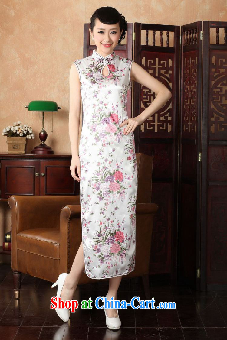 Floor is still building female new summer, Ms. collar sleeveless, long, antique Chinese improved hand-painted large, qipao Chinese performances serving female J 5110 Lake blue 2 XL/40 pictures, price, brand platters! Elections are good character, the national distribution, so why buy now enjoy more preferential! Health