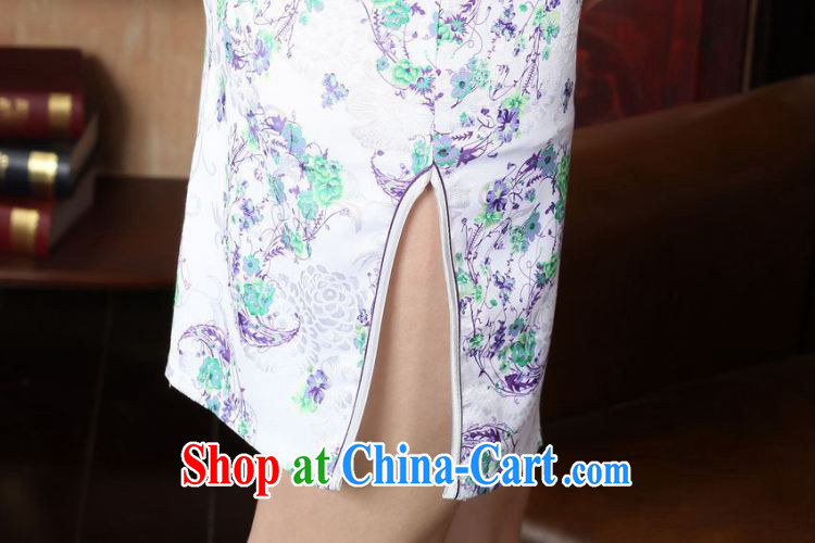 Floor is still building female new summer, short-sleeved, for antique hand-painted Chinese improved the code cheongsam Chinese female uniforms white 2XL/ 40/Pictures, price, brand platters! Elections are good character, the national distribution, so why buy now enjoy more preferential! Health