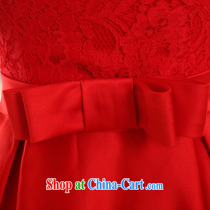Wei Qi new summer 2015, short red dresses, bride toast wedding clothes stylish sister retro new dress cheongsam dress shooting graduation ball female Red L, Qi wei (QI WAVE), online shopping