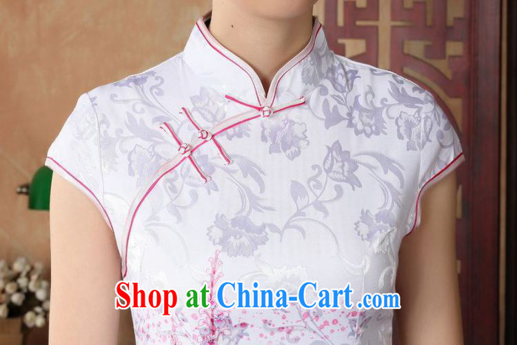Floor is still building female new summer, short-sleeved, for the charge-back retro hand-painted Chinese improved the code cheongsam Chinese women dress white L/36 pictures, price, brand platters! Elections are good character, the national distribution, so why buy now enjoy more preferential! Health