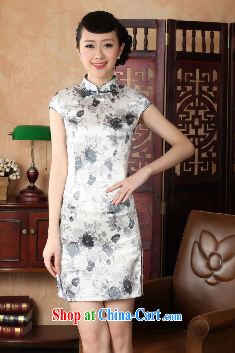 Floor is still building female new summer, short-sleeved, for the charge-back retro hand-painted Chinese improved the code cheongsam Chinese women dress J 5139 gray XL/38 pictures, price, brand platters! Elections are good character, the national distribution, so why buy now enjoy more preferential! Health