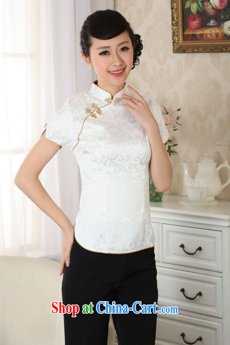 Floor is still building female new summer, Ms. short-sleeved hand-painted Chinese improved ethnic winds, Chinese T-shirt female white 2 XL pictures, price, brand platters! Elections are good character, the national distribution, so why buy now enjoy more preferential! Health