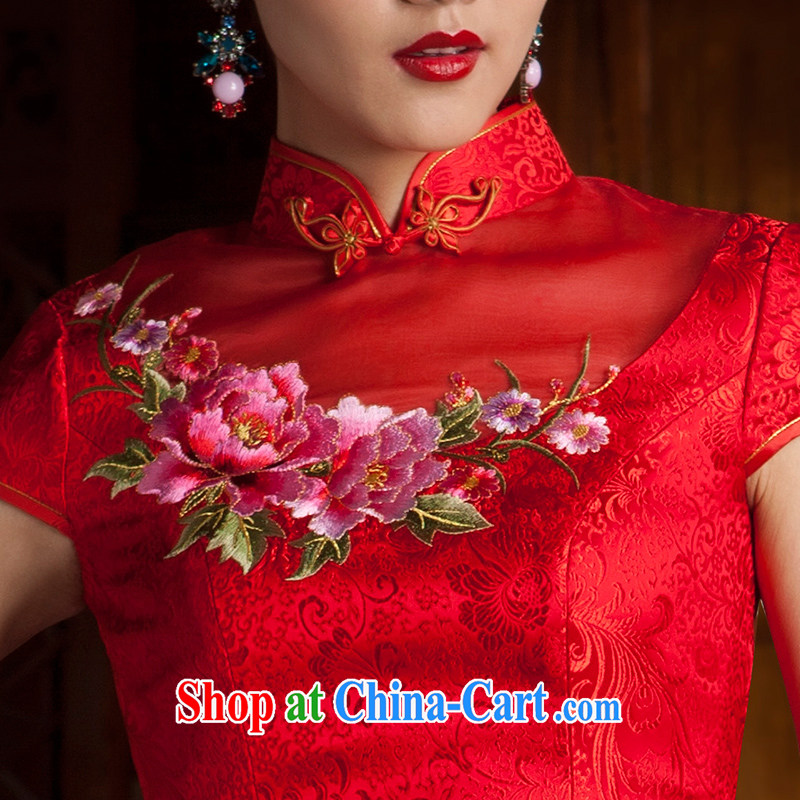 Huan Zhu Ge Ge 2014 spring and summer new dos santos high silk embroidered Princess dress wedding dresses the dresses female Red 3 XL, Princess, and shopping on the Internet