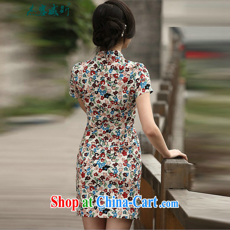 Jessup, New Women-a classic small floral beauty improved retro cotton the cheongsam dress CSO 751 Lok Ying XXL outfit, Jessup, and shopping on the Internet