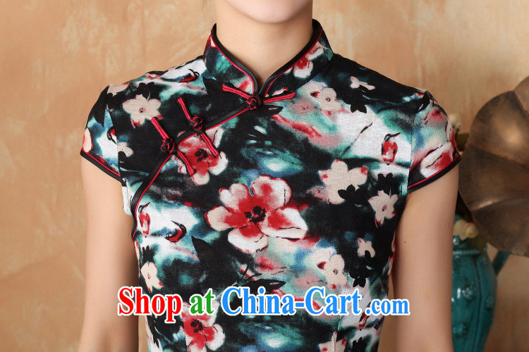 Jing An outfit summer improved retro dresses, for a tight cotton the hand-painted Chinese improved cheongsam dress short 2391 - 1 black 2 saffron XL (120 - 130 ) jack pictures, price, brand platters! Elections are good character, the national distribution, so why buy now enjoy more preferential! Health