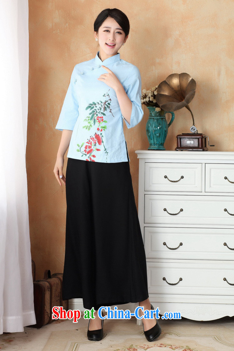 Allow Ms. Jing Tang Women's clothes summer T-shirt, for a tight cotton the hand-painted Chinese Han-female improved Chinese cuff in 2395 - 2 black 3 XL (140 - 150 ) jack pictures, price, brand platters! Elections are good character, the national distribution, so why buy now enjoy more preferential! Health