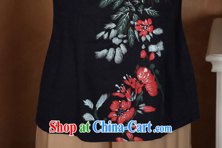 Allow Ms. Jing Tang Women's clothes summer T-shirt, for a tight cotton the hand-painted Chinese Han-female improved Chinese cuff in 2395 - 2 black 3 XL (140 - 150 ) jack pictures, price, brand platters! Elections are good character, the national distribution, so why buy now enjoy more preferential! Health