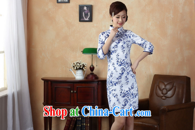 Miss Au contributed dresses summer improved retro dresses, for a tight hand-painted Chinese improved cuff in cheongsam dress, long, 0020 white M (100 - 110 ) jack pictures, price, brand platters! Elections are good character, the national distribution, so why buy now enjoy more preferential! Health