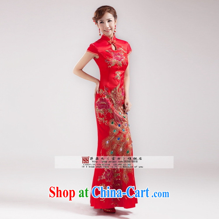 Summer 2014 long red brides with wedding dresses skirts and stylish retro lace improved cheongsam dress uniform toast female Red XXXL need do not support replacement pictures, price, brand platters! Elections are good character, the national distribution, so why buy now enjoy more preferential! Health