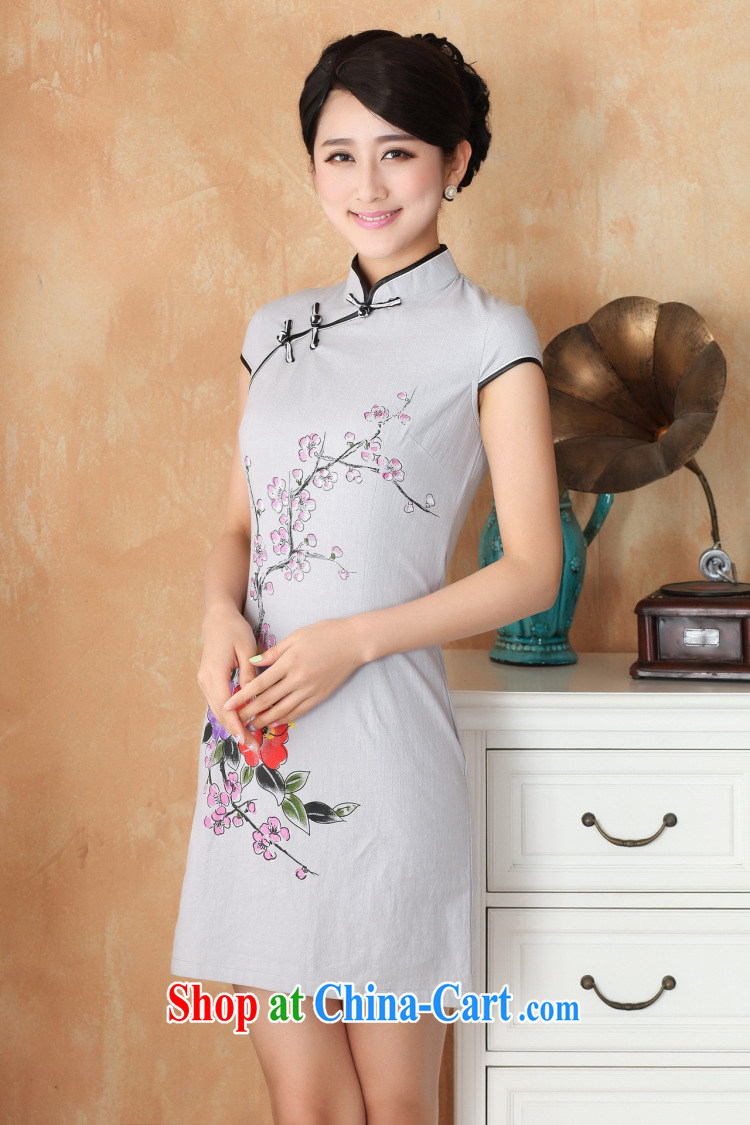 Floor is still building female new paragraph, Ms. short-sleeved-buckle antique Chinese hand-painted improved the code name Ethnic Wind cheongsam Chinese women dress - 2 figure 2 XL pictures, price, brand platters! Elections are good character, the national distribution, so why buy now enjoy more preferential! Health