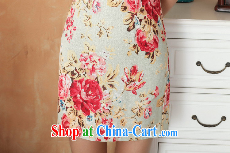 Shanghai, optimize purchase dresses summer improved retro dresses, for a tight cotton stamp Chinese improved cheongsam dress short - 4 white 2XL recommendations 120 - 130 Jack pictures, price, brand platters! Elections are good character, the national distribution, so why buy now enjoy more preferential! Health