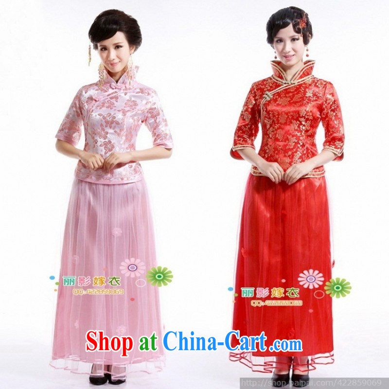 Chinese Antique improved small Fengxian 7 cuff cheongsam dress 2014 new bride toast serving 58,007 red customer service to size up to do not support returns, love so Pang, online shopping