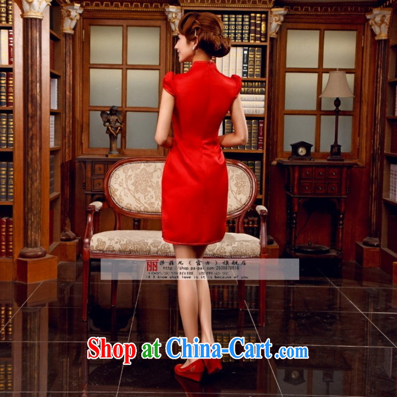 Bridal wedding dresses wedding dresses red short cheongsam Chinese Antique improved cheongsam toast Stage service red customer service to size the Do Not Support return to love so Pang, shopping on the Internet