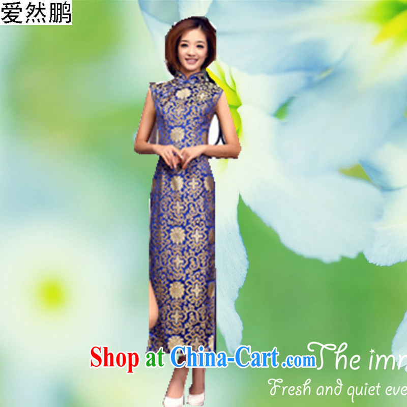 bridal dresses wedding dresses the liquor service Liu Fei with your temperament cheongsam L 238, blue customer service to size the Do Not Support Replacement