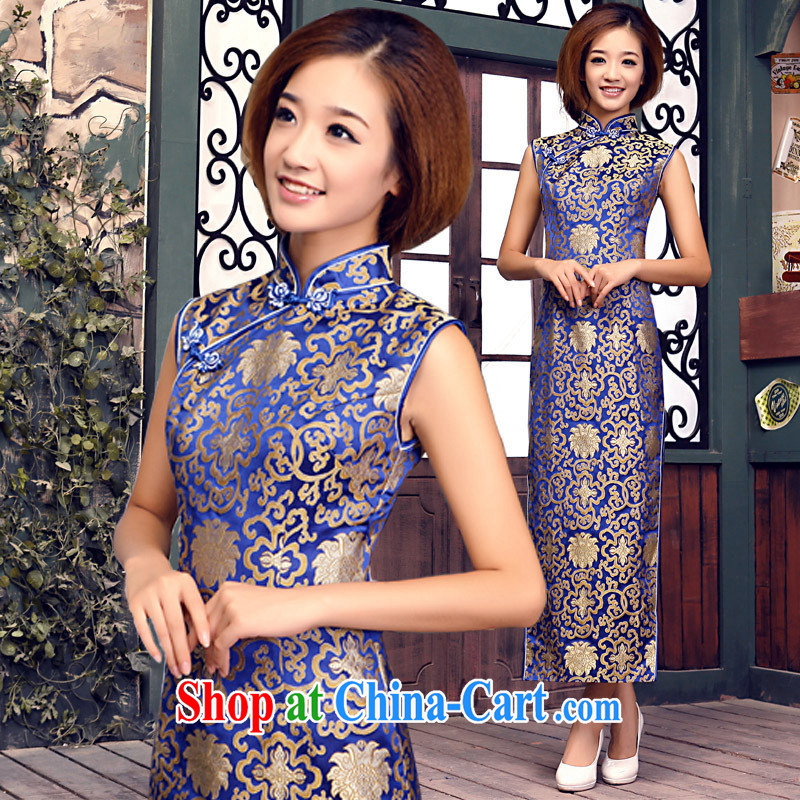 bridal dresses wedding dresses the liquor service Liu Fei with your temperament cheongsam L 238, blue customer service to size up to do not support returns, love so Pang, shopping on the Internet