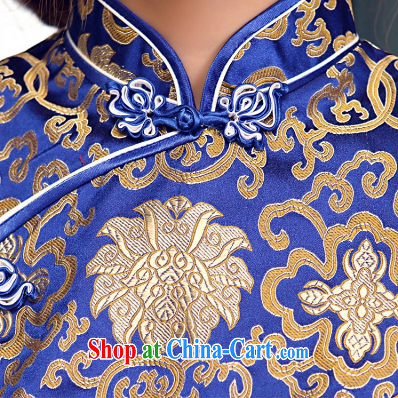 bridal dresses wedding dresses the liquor service Liu Fei with your temperament cheongsam L 238, blue customer service to size up to do not support returns, love so Pang, shopping on the Internet