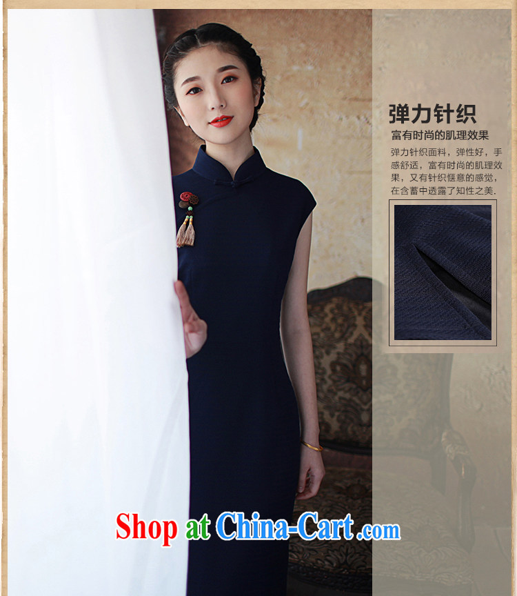 once and for all and fatally jealous 玹 verse retro new cheongsam dress summer cheongsam dress improved daily fashion beauty blue L pictures, price, brand platters! Elections are good character, the national distribution, so why buy now enjoy more preferential! Health