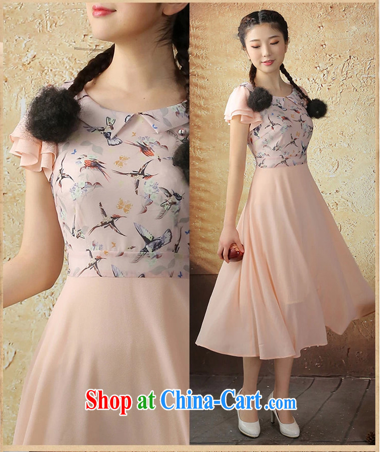 once and for all and fatally jealous Toner fuser China wind dresses 2014 summer new literary and artistic small fresh female skirt ethnic wind pink S pictures, price, brand platters! Elections are good character, the national distribution, so why buy now enjoy more preferential! Health