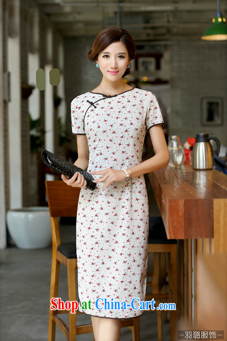 Jessup, new national small rose round-neck collar, long, cultivating manual for short-sleeved improved stylish cotton the cheongsam dress CIC 308 small rose round-collar XL pictures, price, brand platters! Elections are good character, the national distribution, so why buy now enjoy more preferential! Health