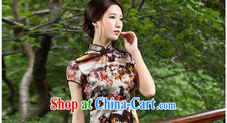 The CYD HO Kwun Tong' 10,000 horse 2014 summer retro stamp Silk Cheongsam luxury sauna Silk Cheongsam QD 4523 fancy XXL pictures, price, brand platters! Elections are good character, the national distribution, so why buy now enjoy more preferential! Health