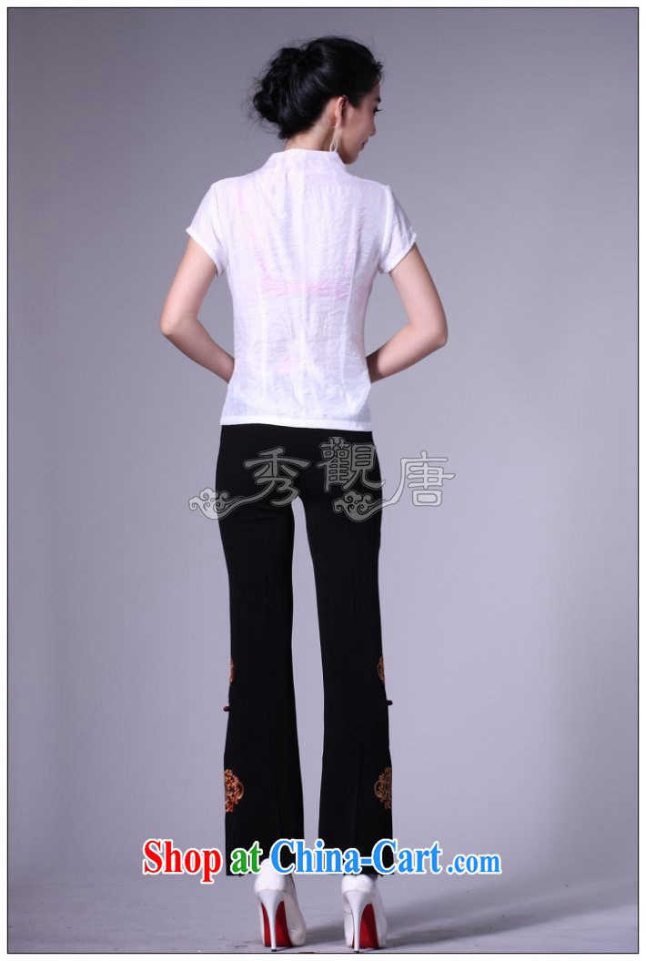 The CYD HO Kwun Tong' charm Peony embroidery Chinese, summer/Chinese improved short-sleeve T-shirt outfit/G 16,177 white L pictures, price, brand platters! Elections are good character, the national distribution, so why buy now enjoy more preferential! Health