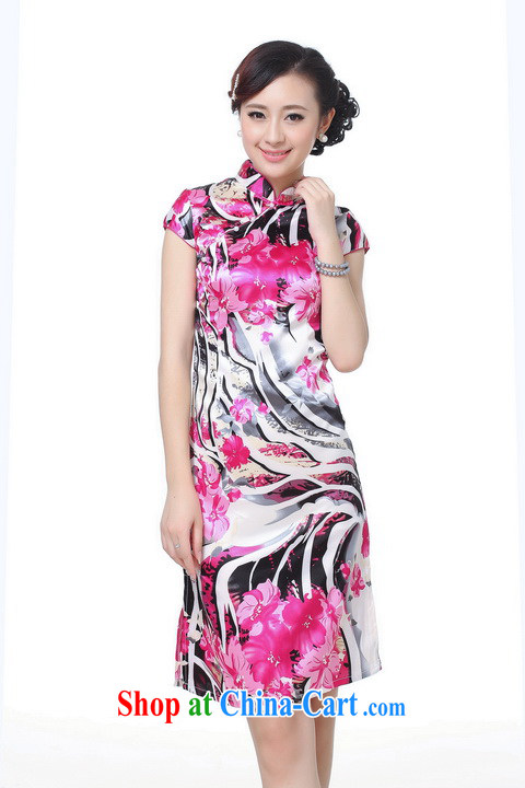 Jing An outfit summer improved retro dresses, for a tight silk stamp Chinese improved cheongsam dress, long, 0069 white 2XL pictures, price, brand platters! Elections are good character, the national distribution, so why buy now enjoy more preferential! Health