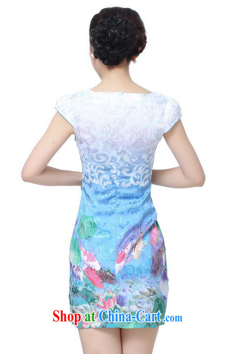 Jing An outfit summer improved retro dresses with pure cotton hand-painted Chinese improved cheongsam dress short 0210 pink 2 XL (recommendations 120 - 130 jack) pictures, price, brand platters! Elections are good character, the national distribution, so why buy now enjoy more preferential! Health