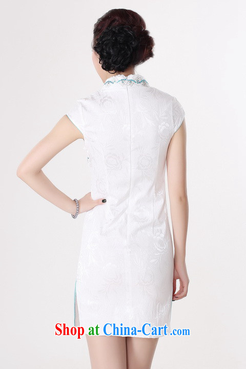 Jing An outfit summer improved retro dresses, for pure cotton hand-painted Chinese improved cheongsam dress short 0114 white 2XL (recommendations 120 - 130 jack) pictures, price, brand platters! Elections are good character, the national distribution, so why buy now enjoy more preferential! Health