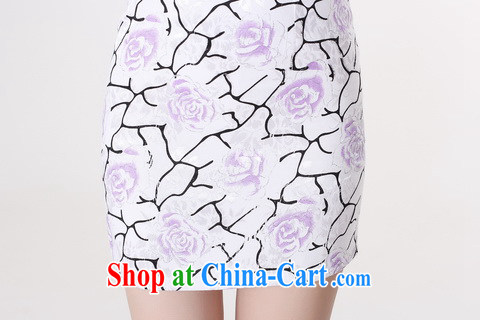 Jing An outfit summer improved retro dresses, for pure cotton hand-painted Chinese improved cheongsam dress short 0215 white 2XL (recommendations 120 - 130 jack) pictures, price, brand platters! Elections are good character, the national distribution, so why buy now enjoy more preferential! Health