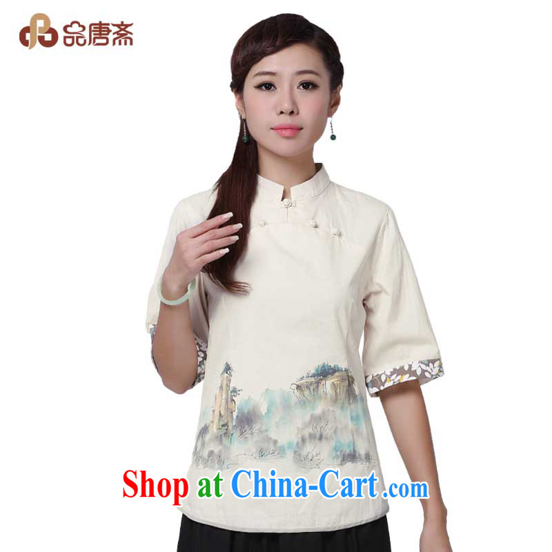 Mr Henry Tang, Id al-Fitr 2014 summer female China wind retro cotton the Chinese shirt cheongsam raw linen color XL, Tang ID al-Fitr, shopping on the Internet
