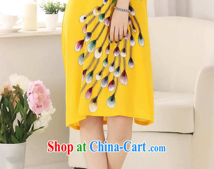 Capital city sprawl 2015 spring and summer new stylish cotton noble Phoenix round-collar short-sleeve style has been and comfortable sleeping skirt S 0114 yellow are code pictures, price, brand platters! Elections are good character, the national distribution, so why buy now enjoy more preferential! Health