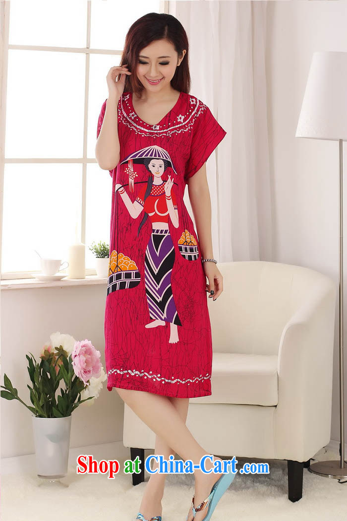 Ko Yo Mephidross 2015 Colorful spring and summer new cotton fashion round collar short-sleeved relaxed and comfortable pajamas home service S 0116 red are code pictures, price, brand platters! Elections are good character, the national distribution, so why buy now enjoy more preferential! Health